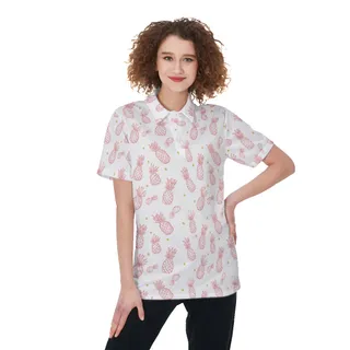 Pink Pineapple Women's Golf Shirt