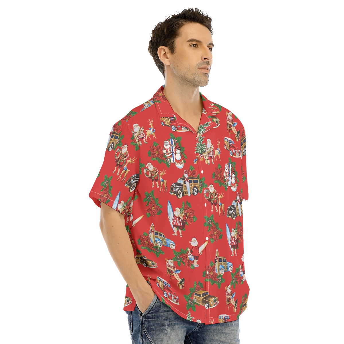 Summer Vacation Santa Claus Hawaiian Shirt For Men