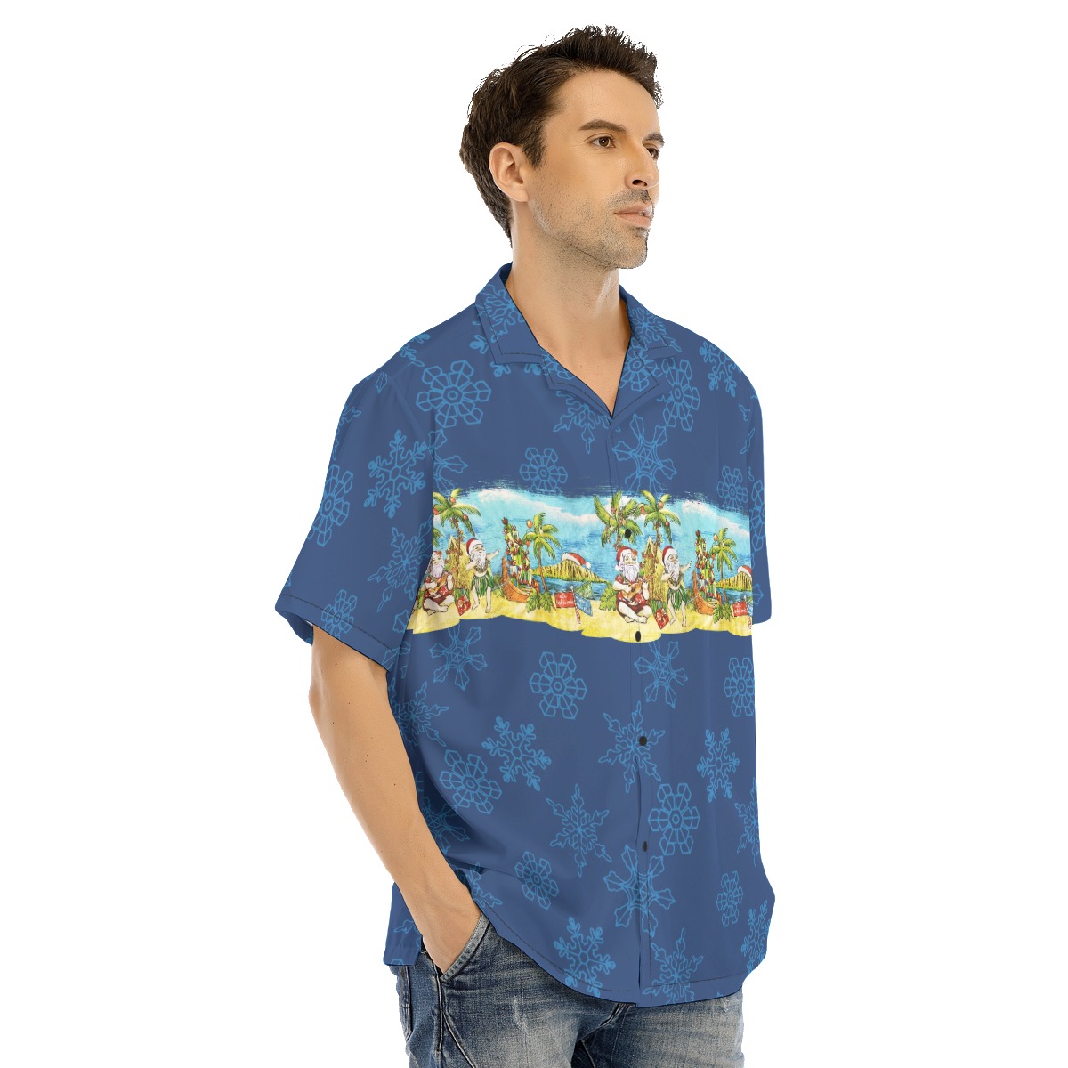 Mele Kalikamaka Santa Claus Hawaiian Shirt For Men