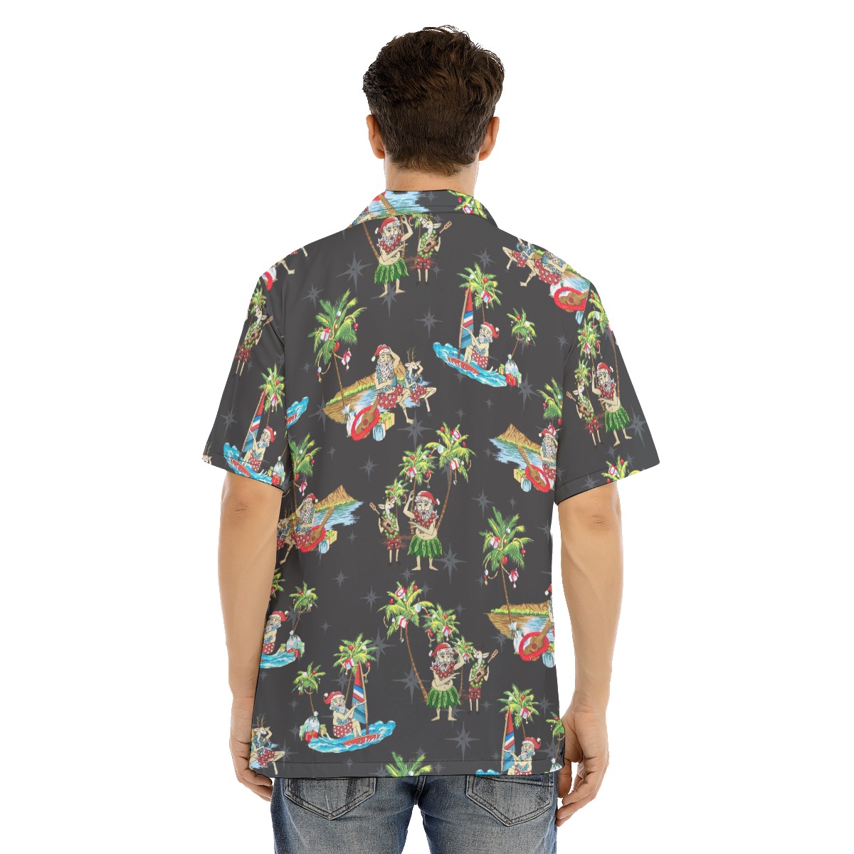 Men's Tropical Santa Christmas Hawaiian Shirt