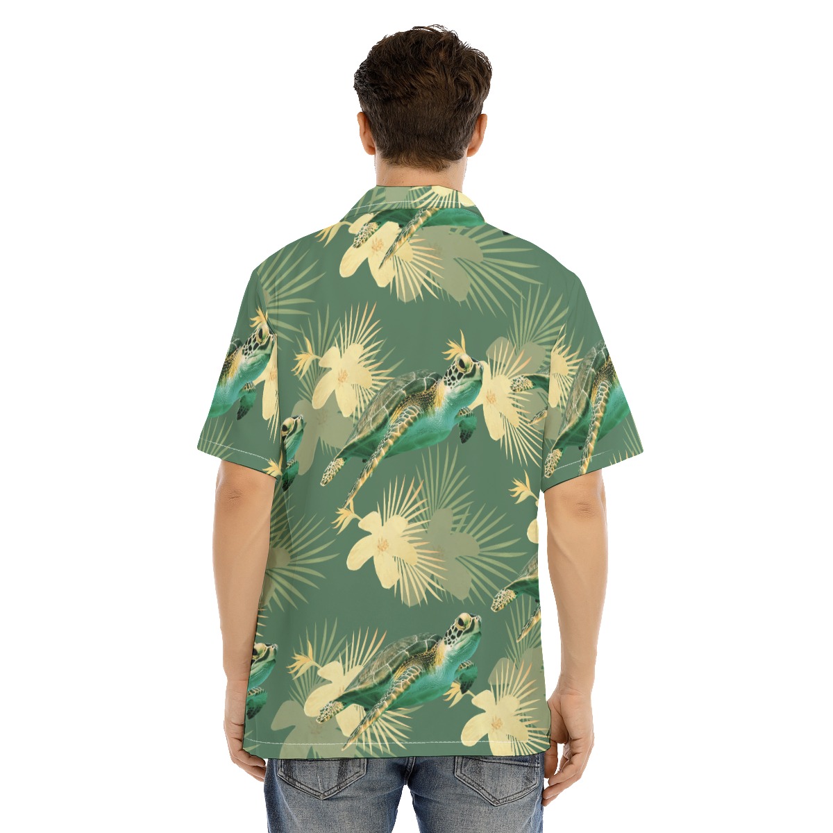 Men's Ocean Turtle Green Hawaiian Shirt