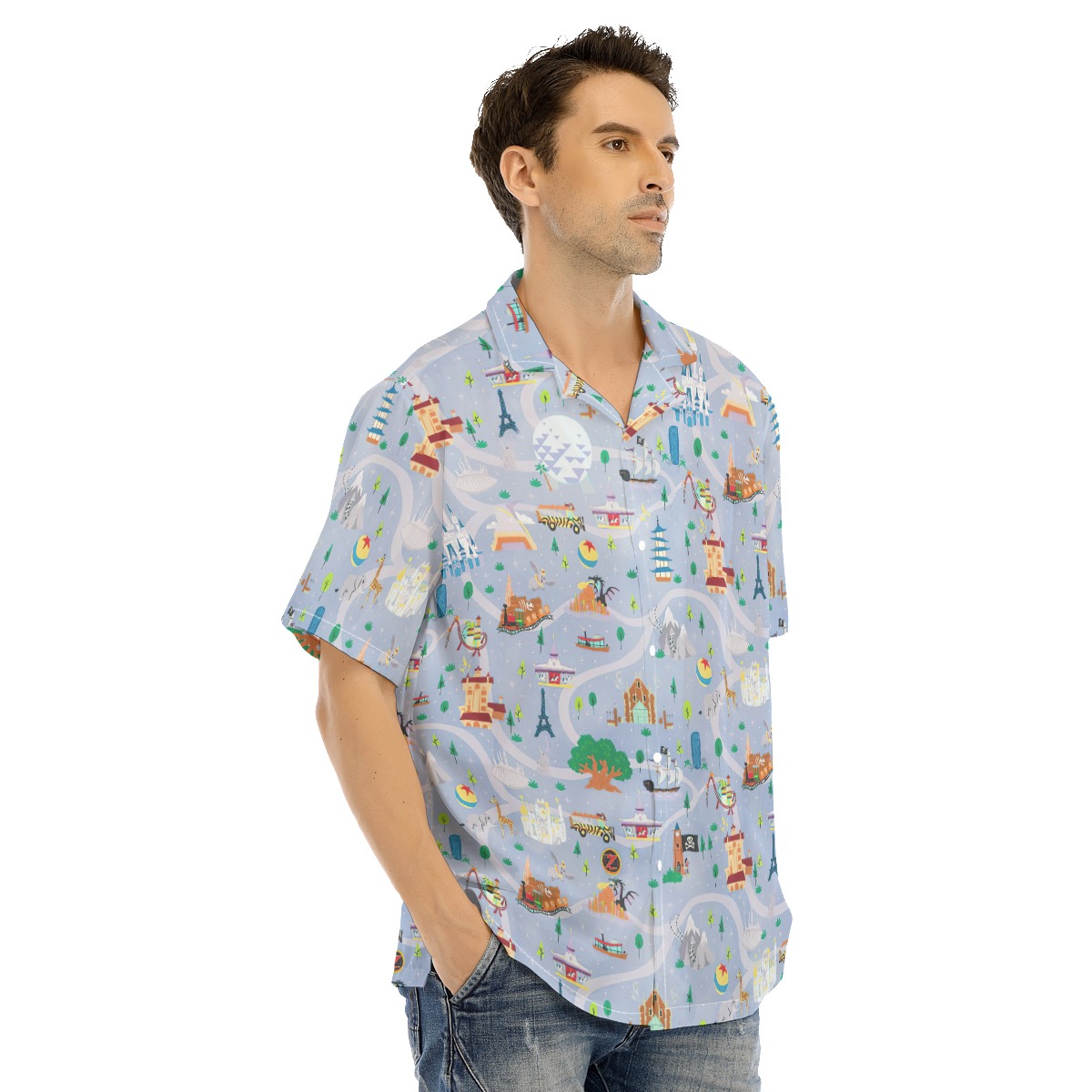 Magic Play Park Purple Hawaiian Shirt For Men