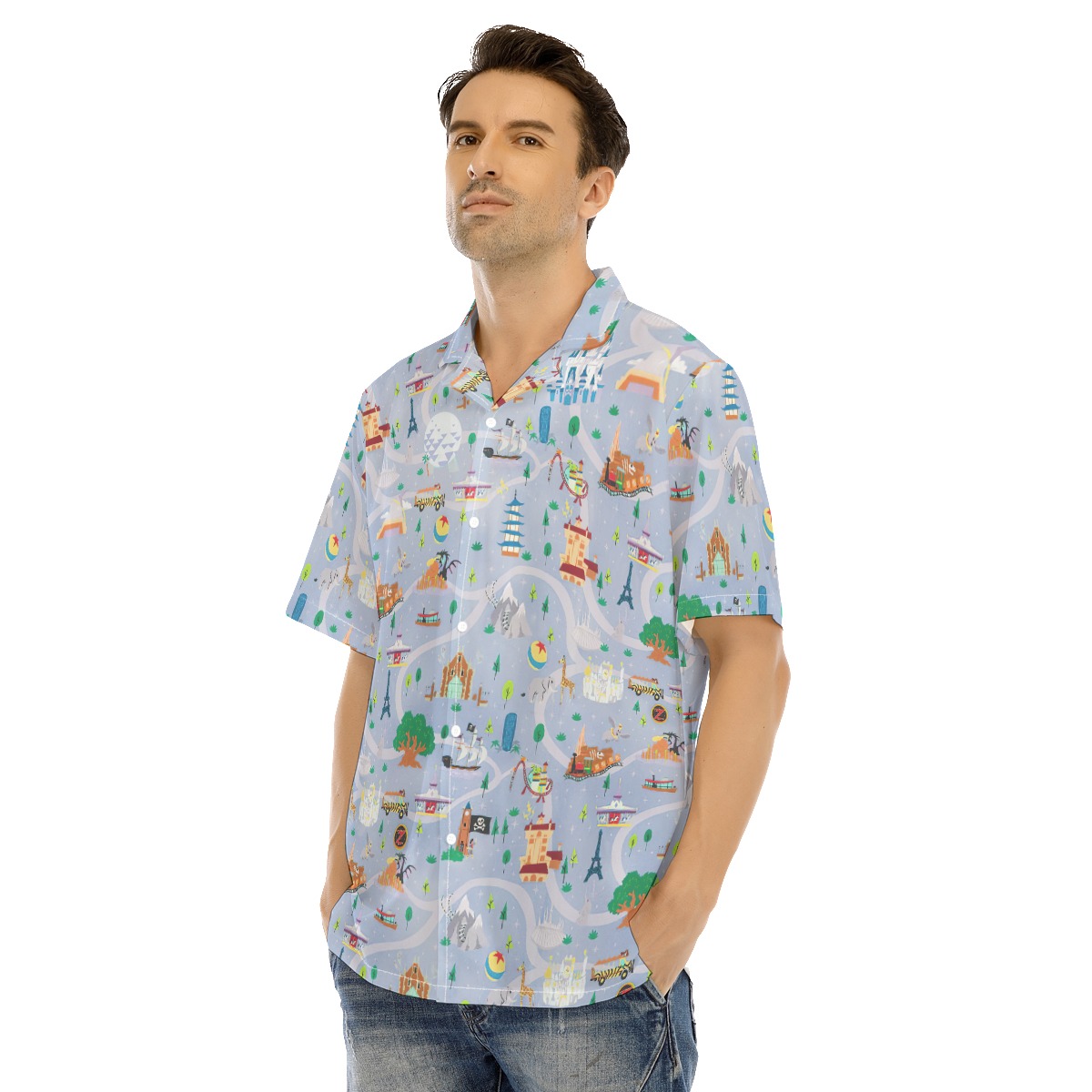 Magic Play Park Purple Hawaiian Shirt For Men