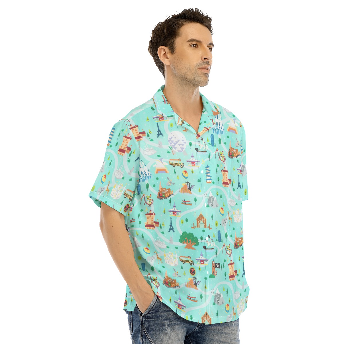 The Magic Park Blue Hawaiian Shirt For Men