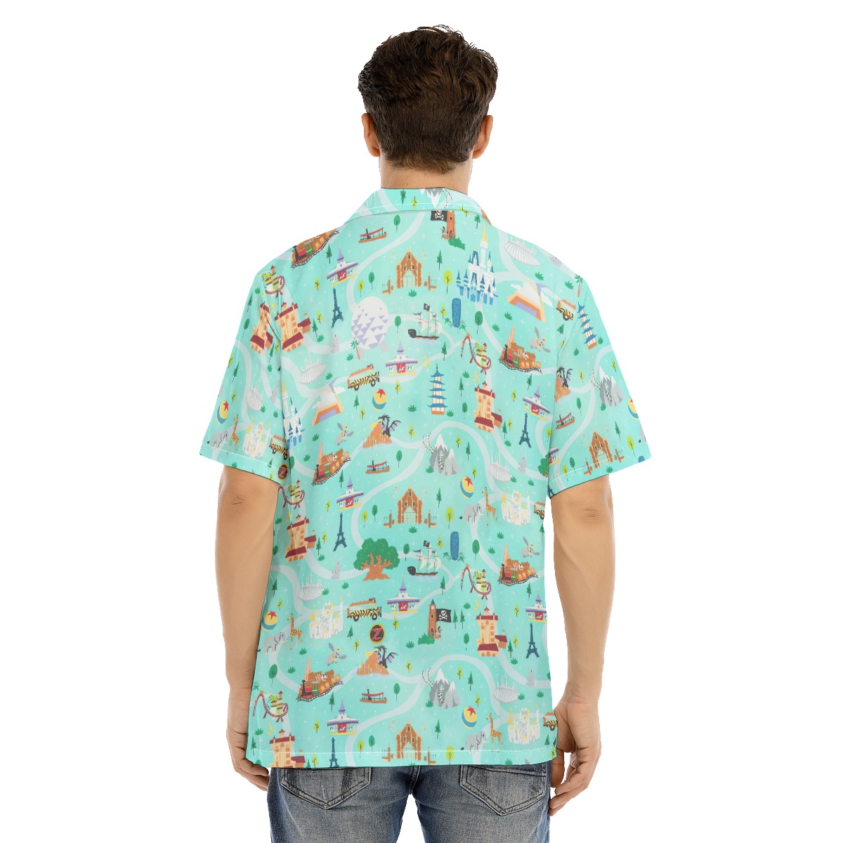 The Magic Park Blue Hawaiian Shirt For Men