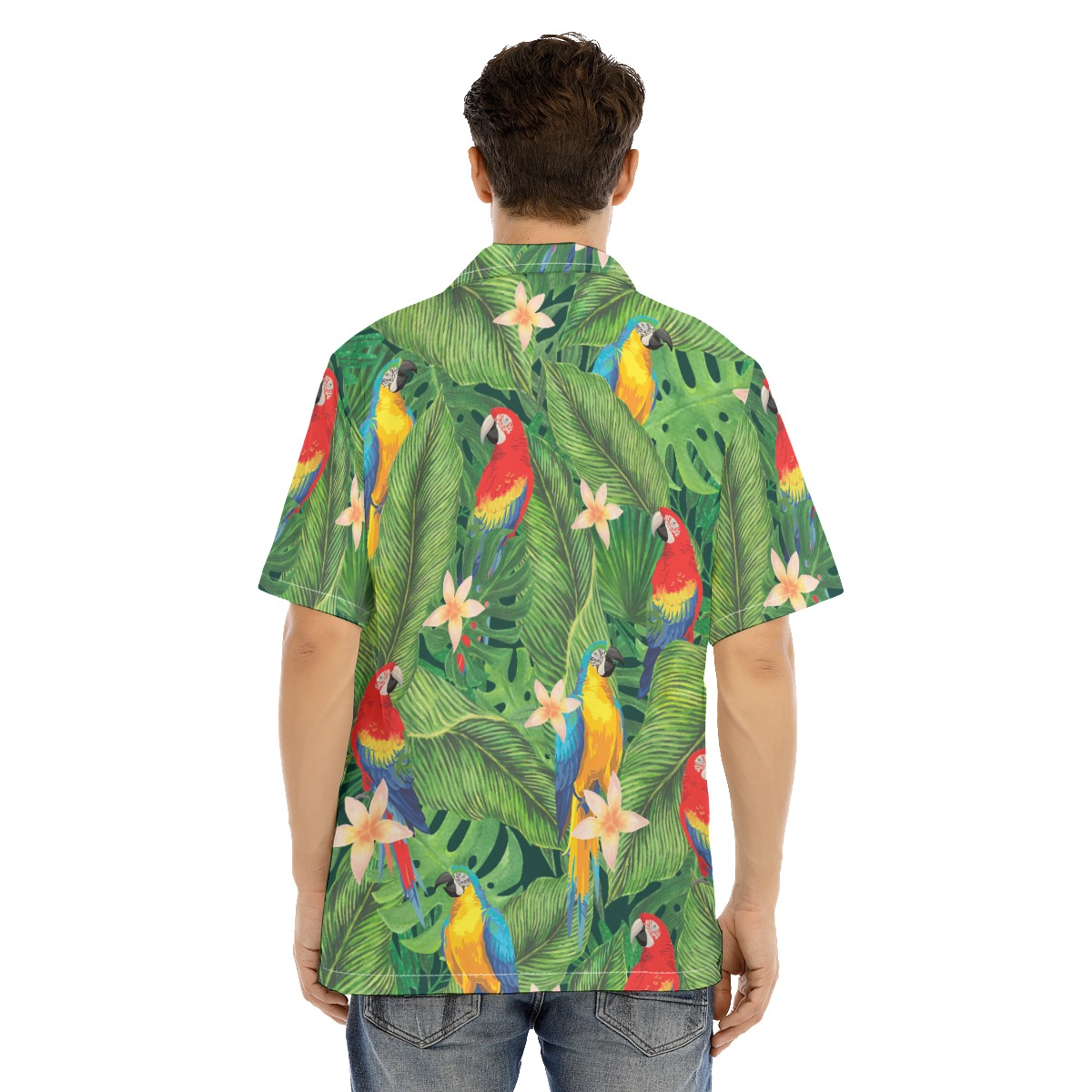 Colorful Parrot Hawaiian Shirt For Men