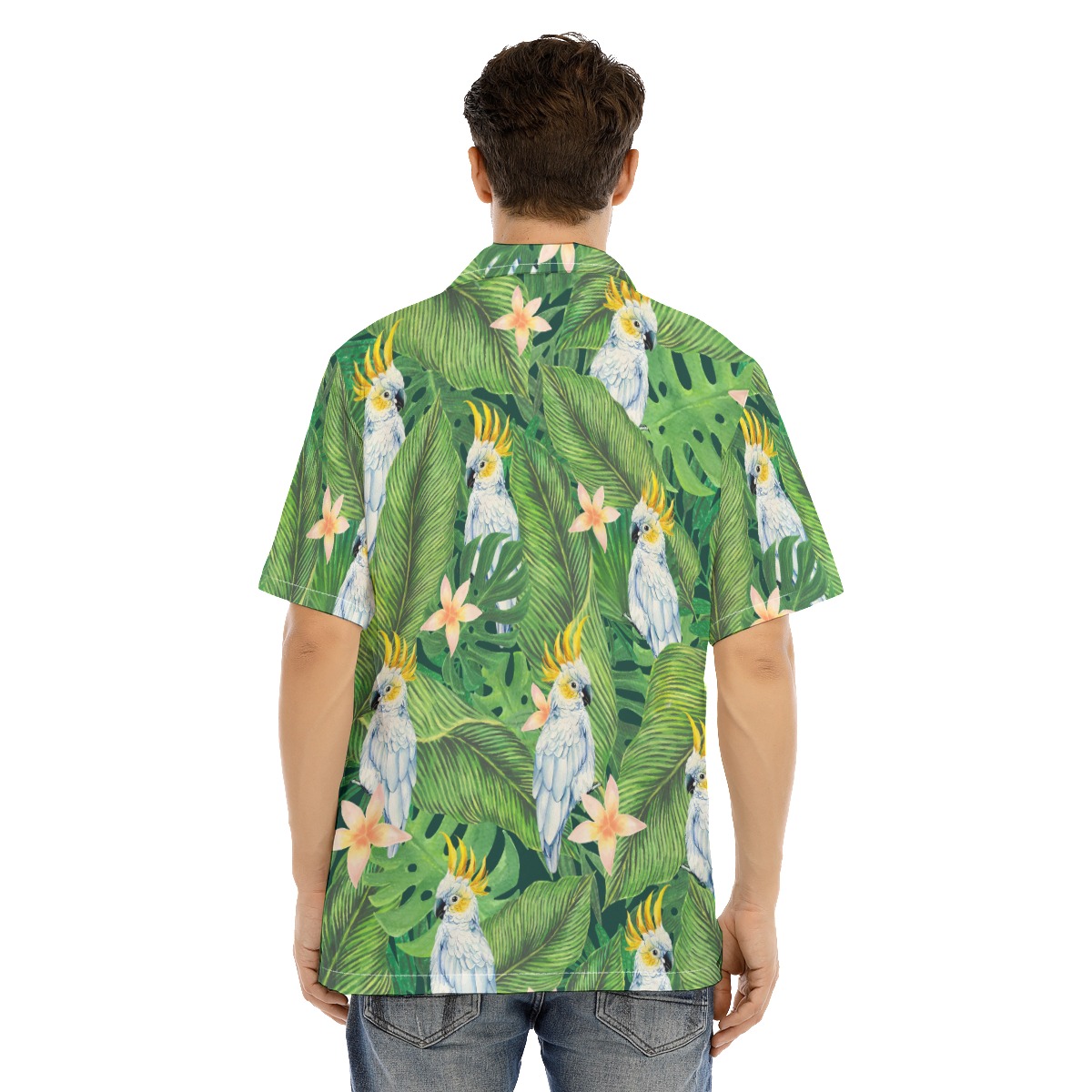 Parrot Tropical Green Hawaiian Shirt For Men