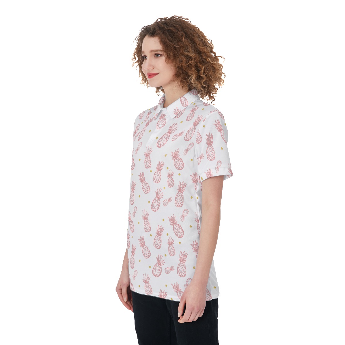 Pink Pineapple Women's Golf Shirt