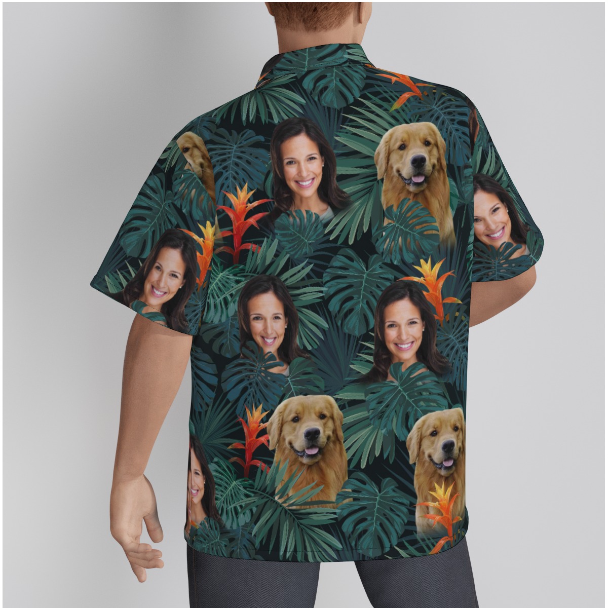 Custom Multiple Face Men's Hawaiian Shirt