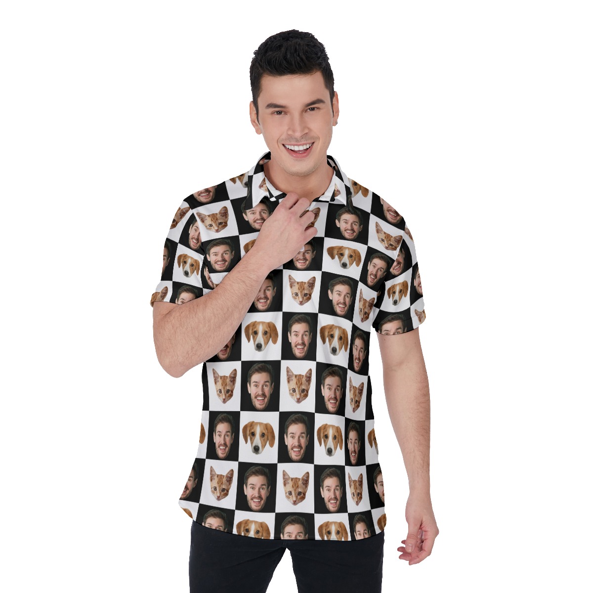 Unique Custom Multiple Faces Golf Shirt - variant image 1