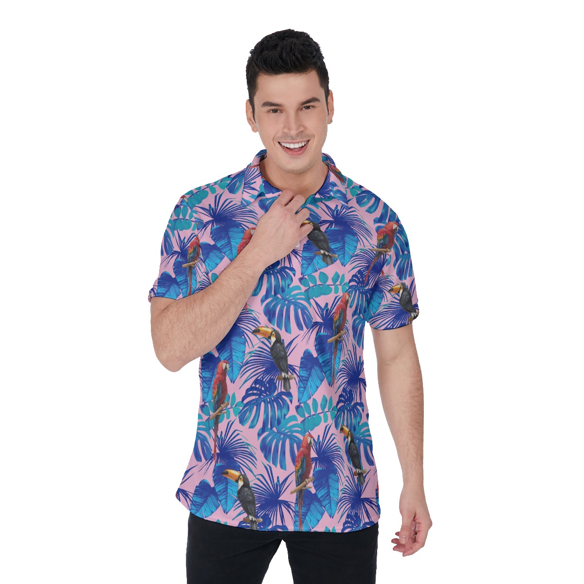 Toucan Tropical Golf Polo Shirt For Men - variant image 1