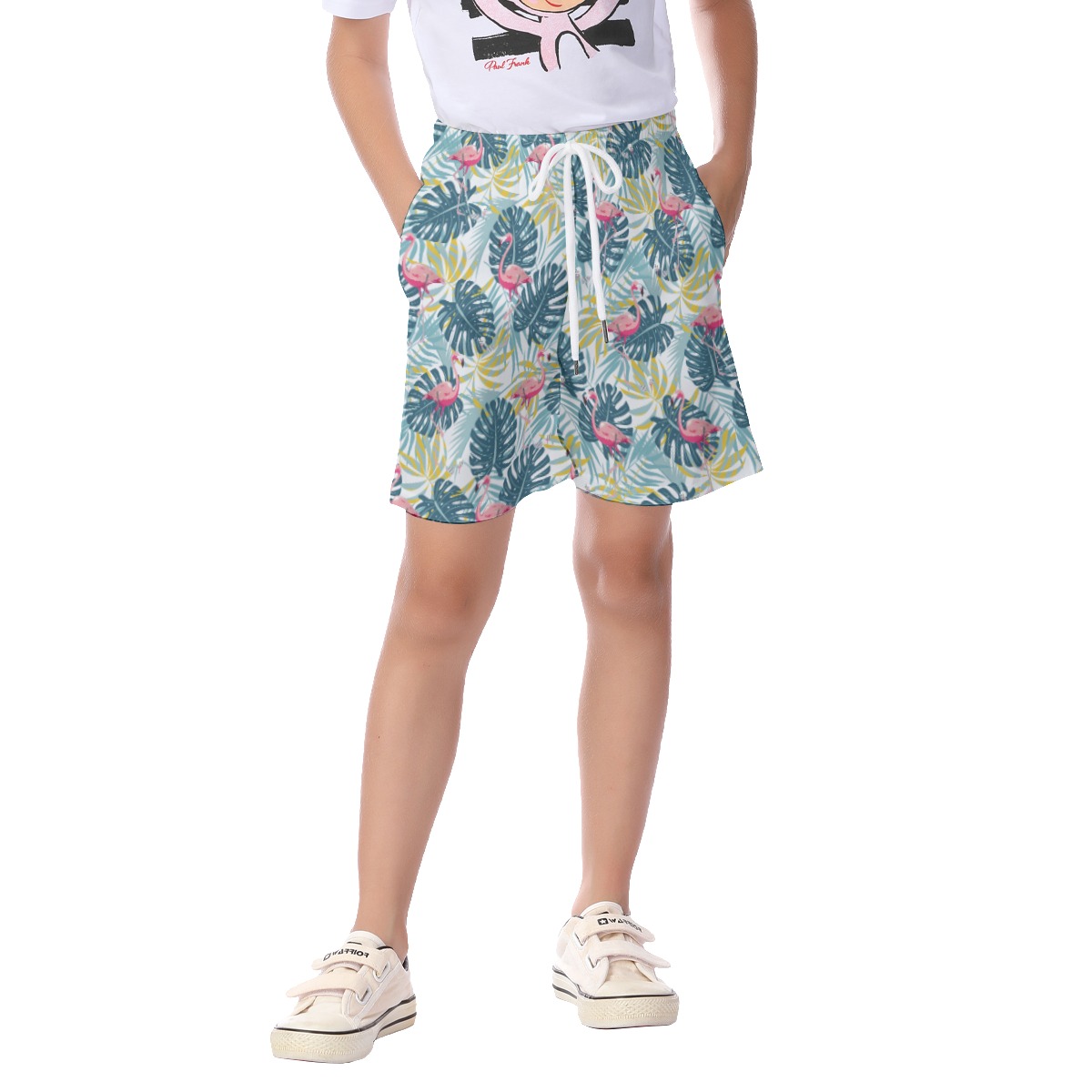 Tropical Flamingo Cute Kid's Shorts - variant image 1