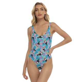 Toucans Floral Summer Swimsuit For Women