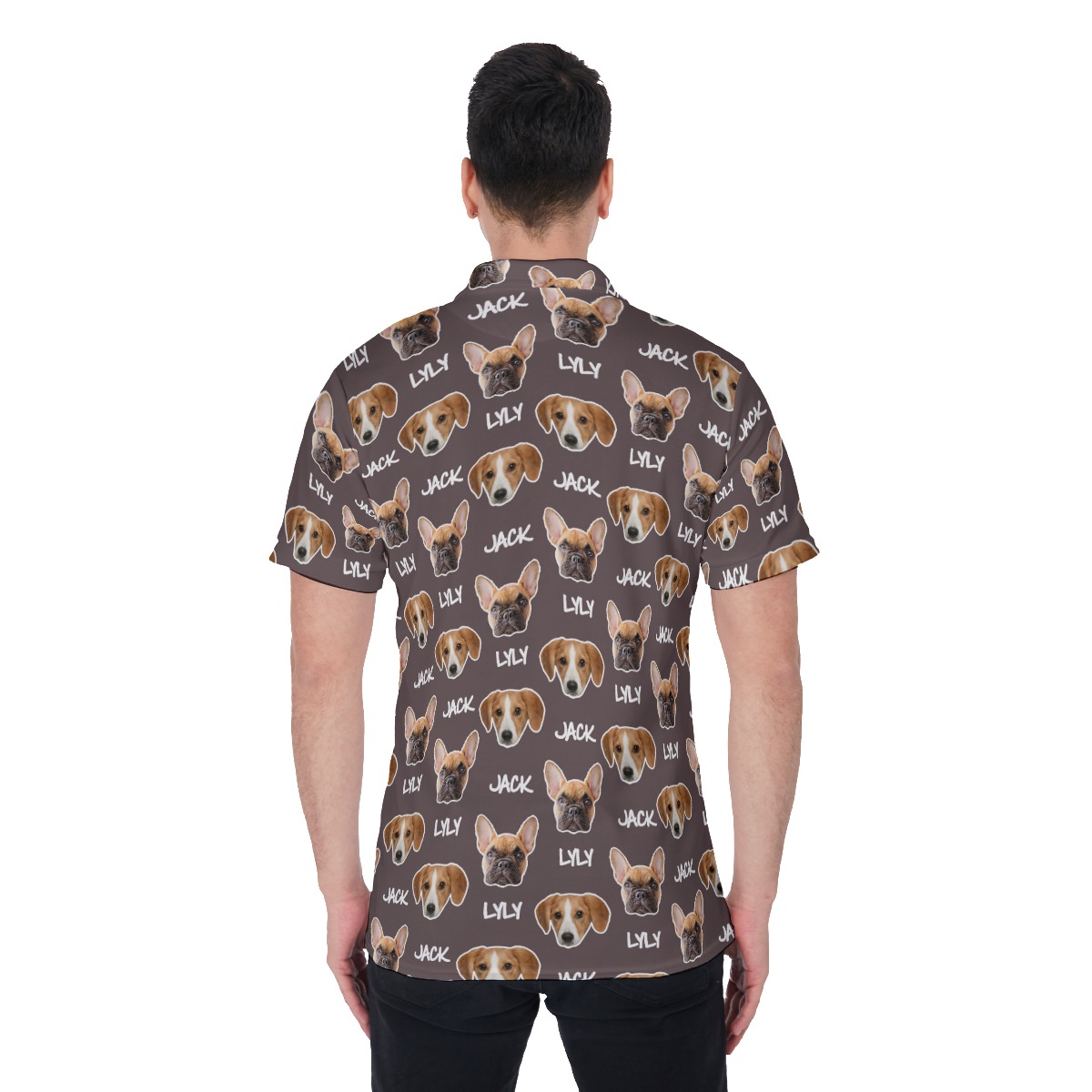 Funny Custom Face And Name Men's Polo Shirt