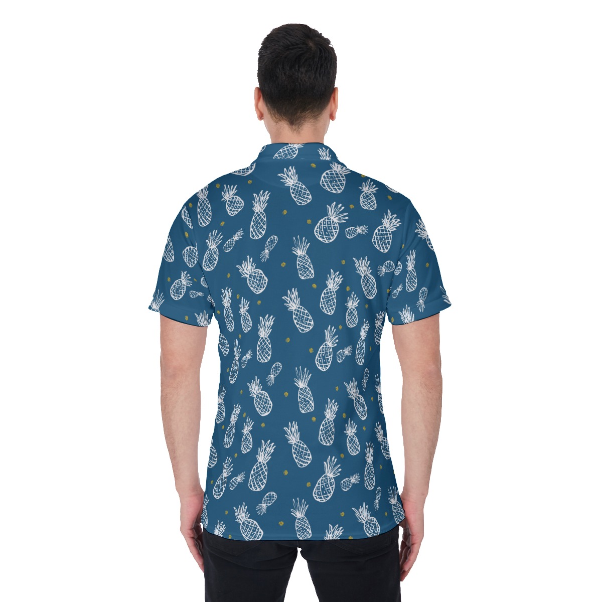 Pineapple Navy Golf Polo Shirt For Men