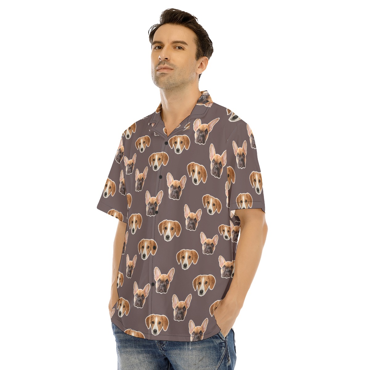Unique Hawaiian Shirt With 2 Custom Pet Faces