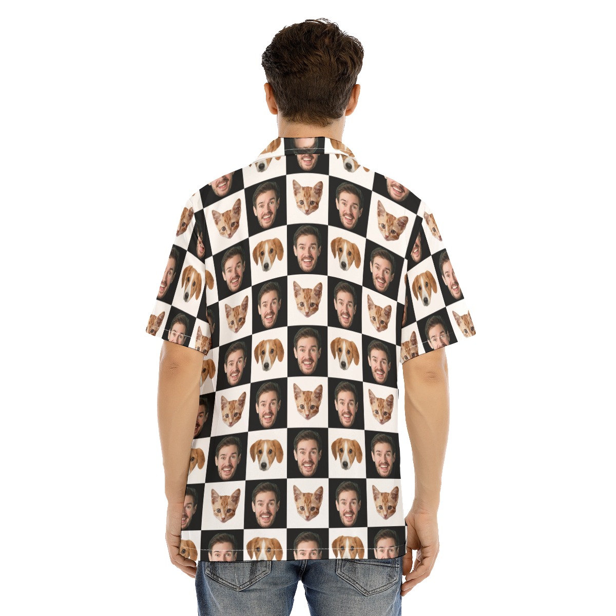 Funny Custom Dog Face And Owner Hawaiian Shirt