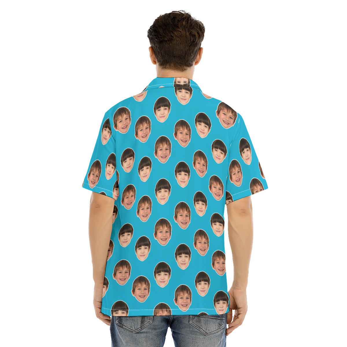 Cool Men's Button Up Shirt With 2 Faces
