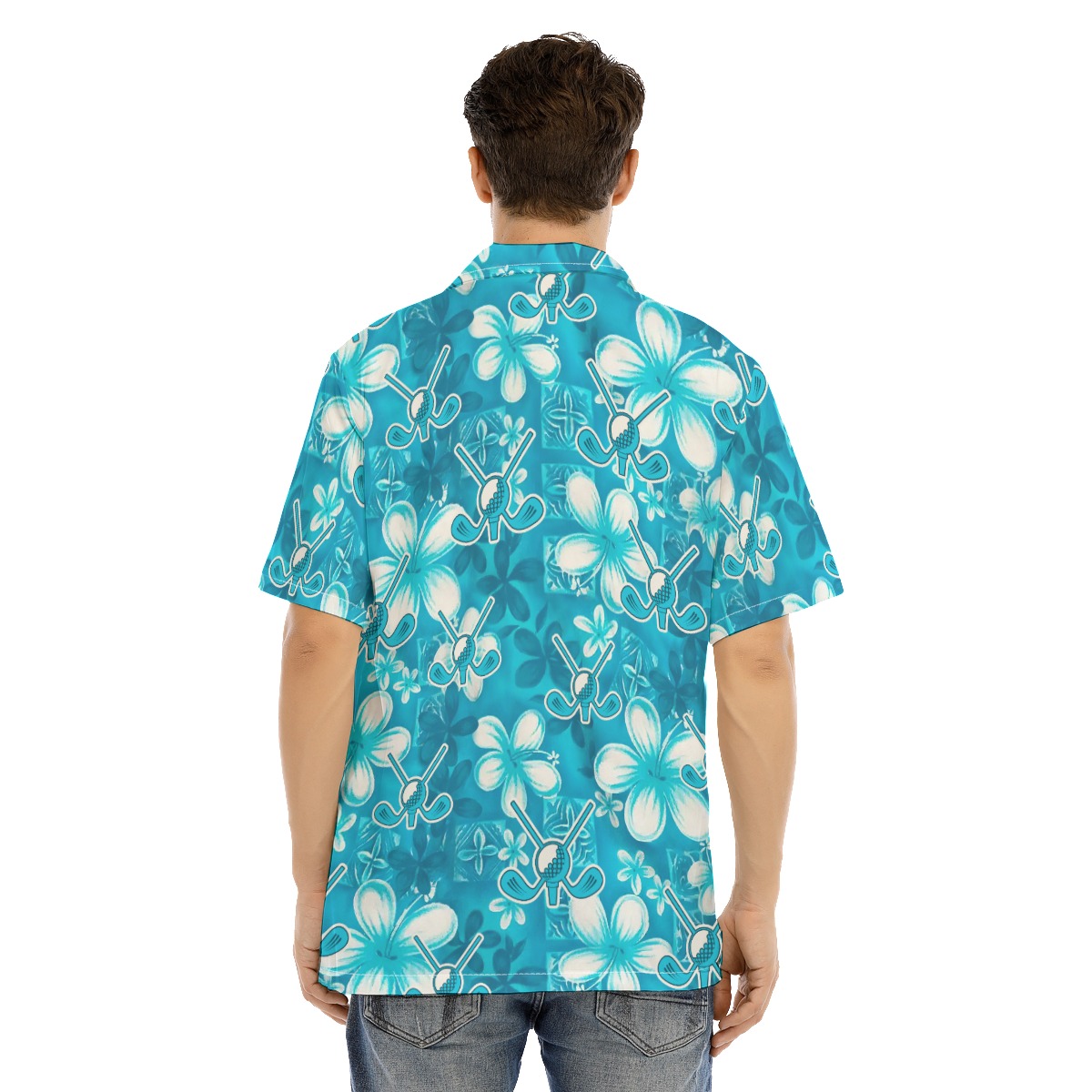 Golf Tropical Blue Hawaiian Shirt For Men