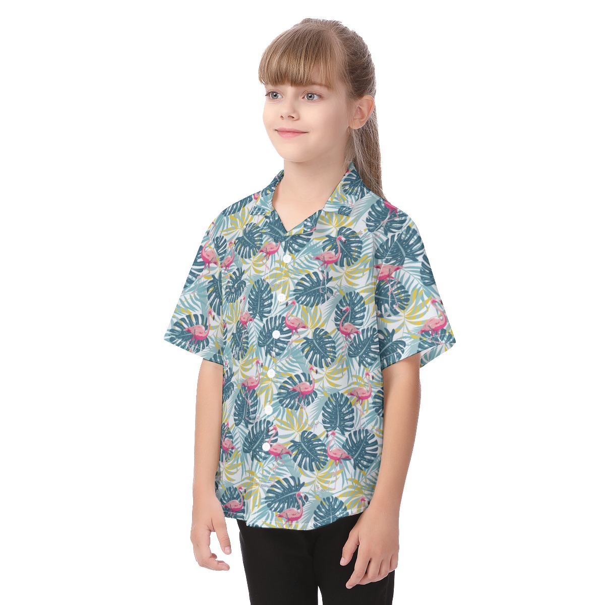 Cute Flamingo Tropical Aloha Kid's Shirt