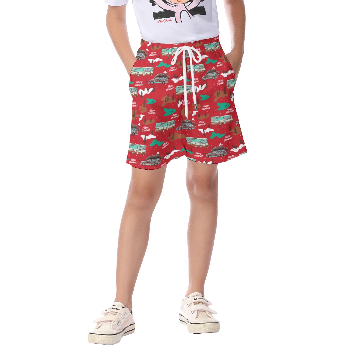 Christmas Vacation Hawaiian Beach Shorts For Kids - variant image 1