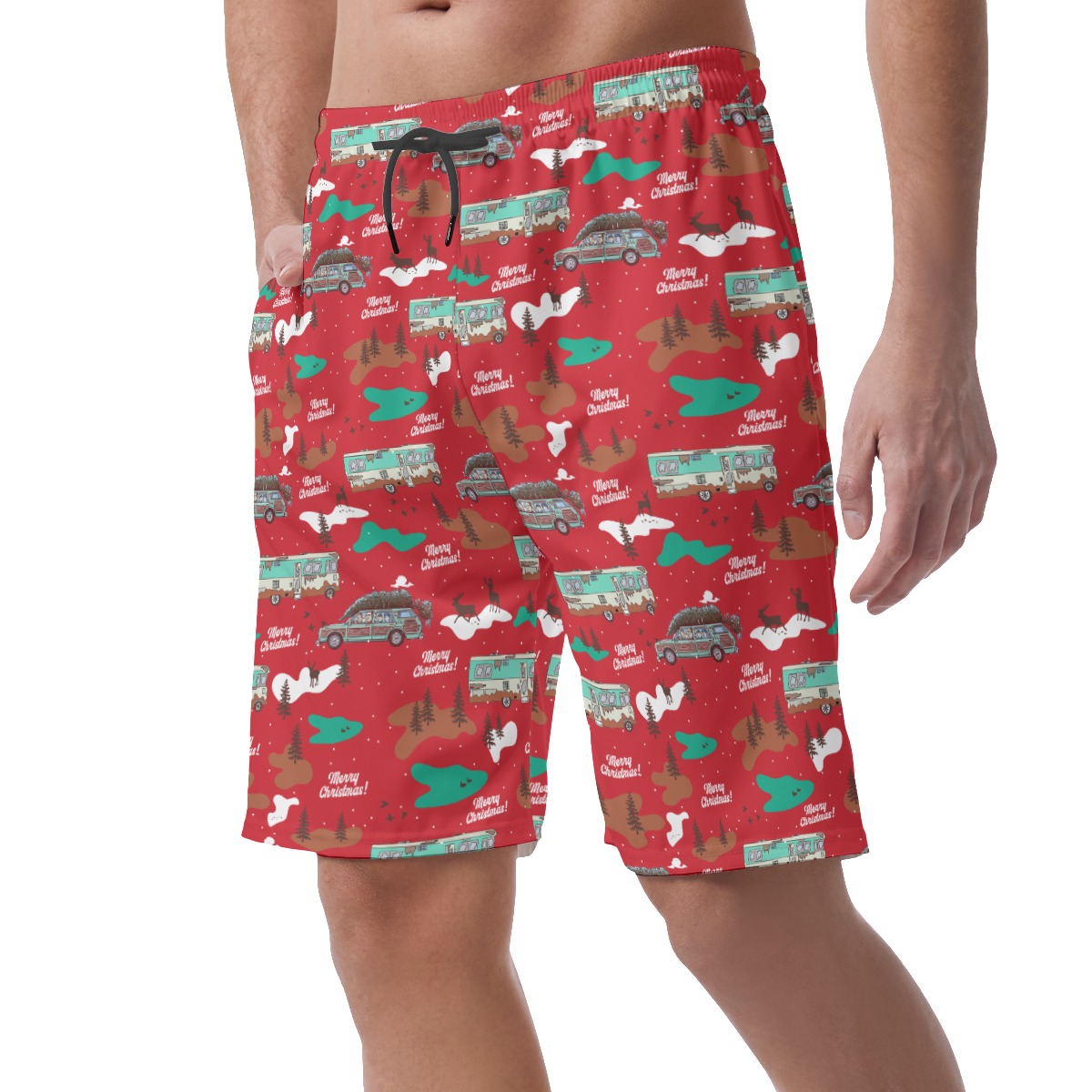 Men's National Lampoons Christmas Hawaiian Beach Shorts - variant image 1