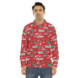 Men's Christmas Vacation Long Sleeve Hawaiian Shirt