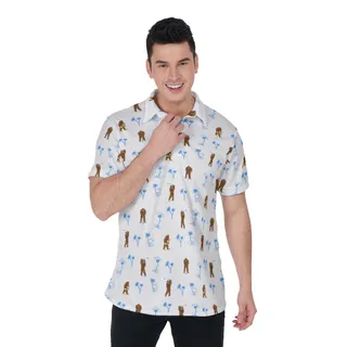 Men's Palm Tree Bigfoot Golf Shirt