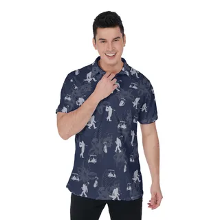 Men's Bigfoot Navy Golf Shirt