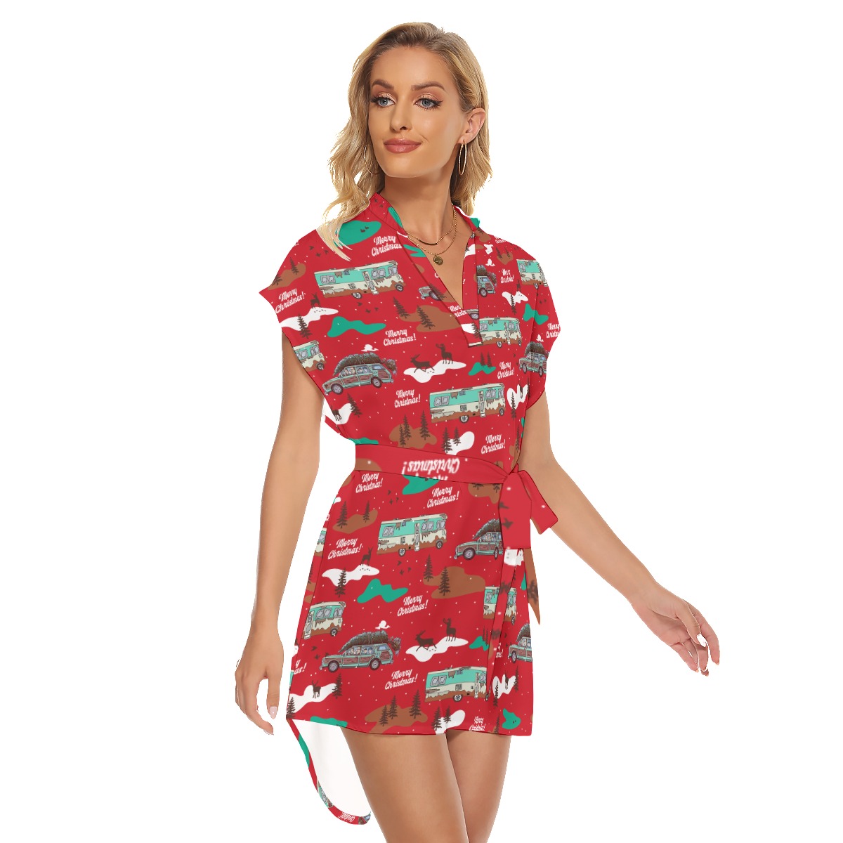 National Lampoons Hawaiian Dress With Tie