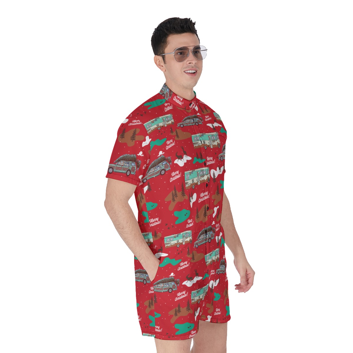 National Lampoons Christmas Hawaiian Romper For Men