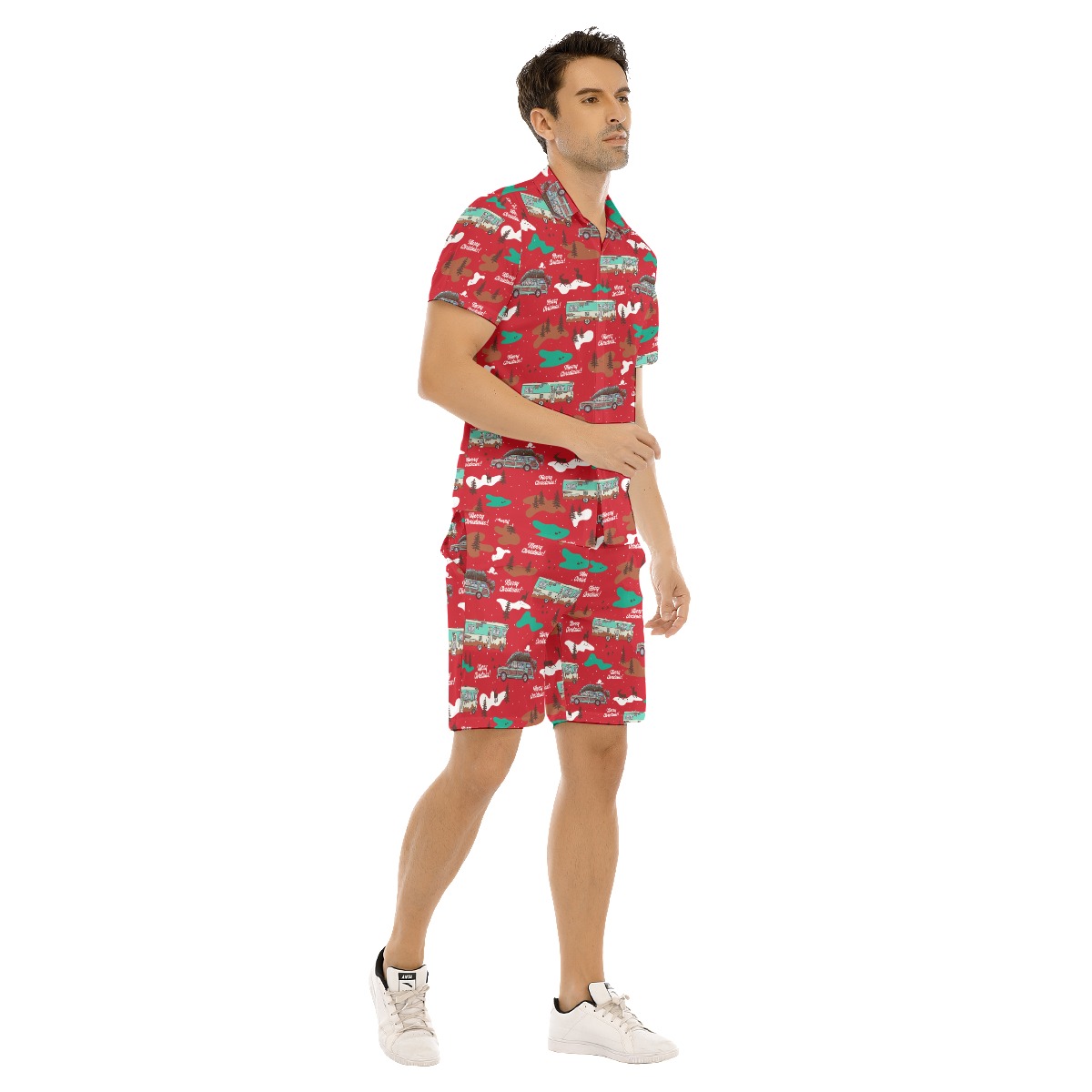 Men's Christmas Vacation Hawaiian Shirt And Shorts