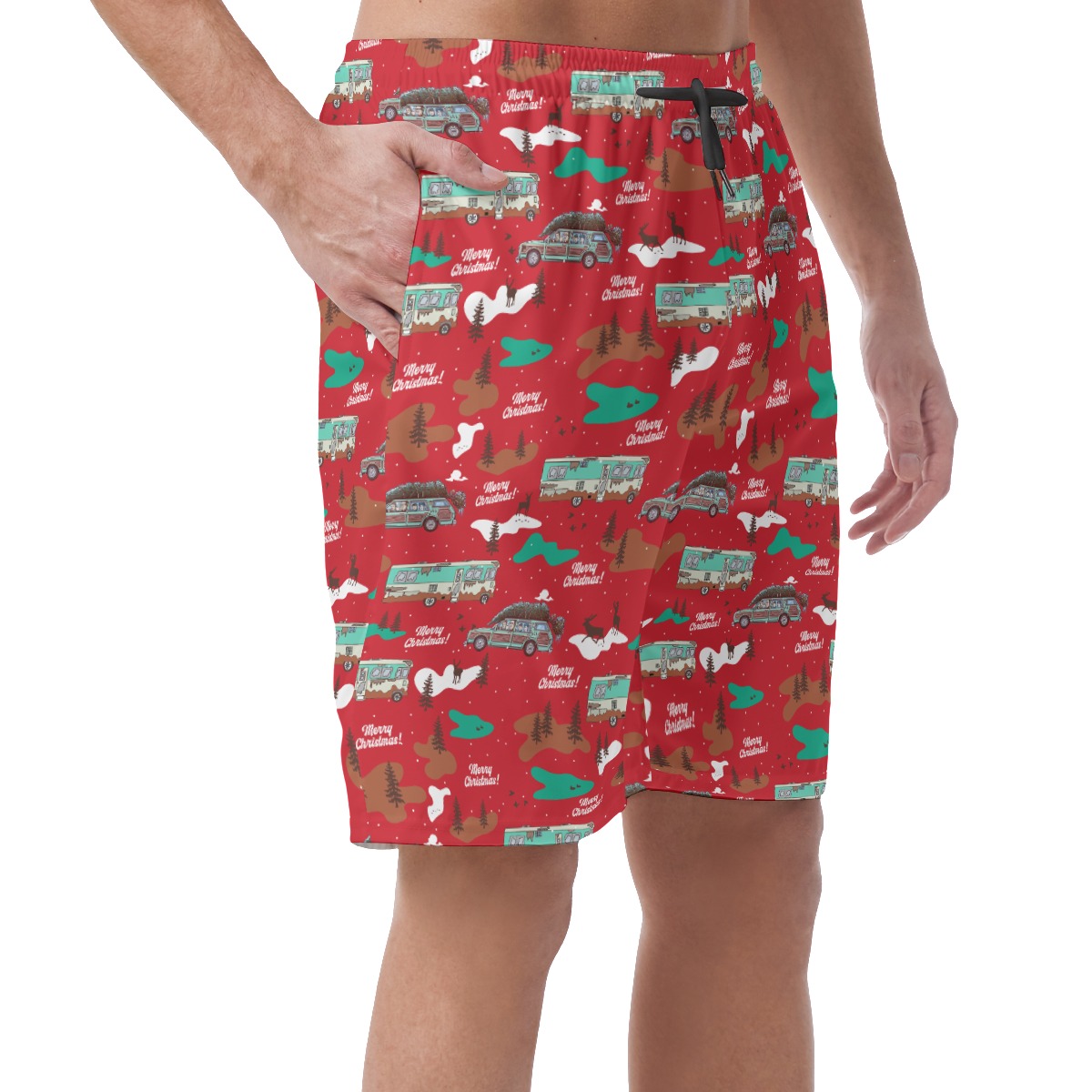 Men's National Lampoons Christmas Hawaiian Beach Shorts
