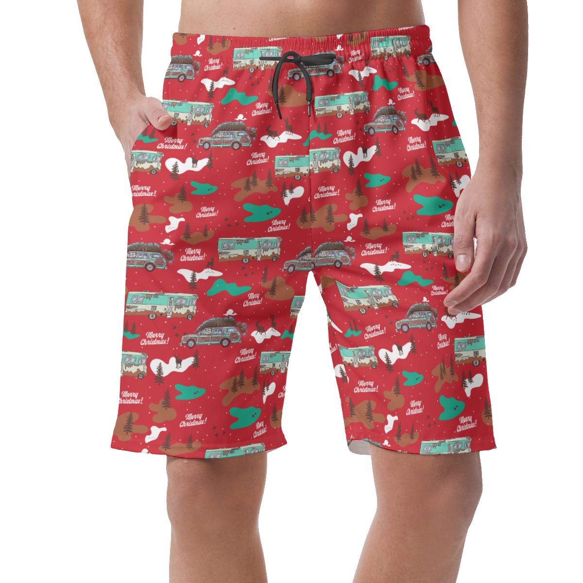 Men's National Lampoons Christmas Hawaiian Beach Shorts