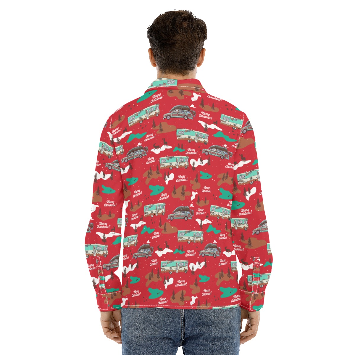 Men's Christmas Vacation Long Sleeve Hawaiian Shirt