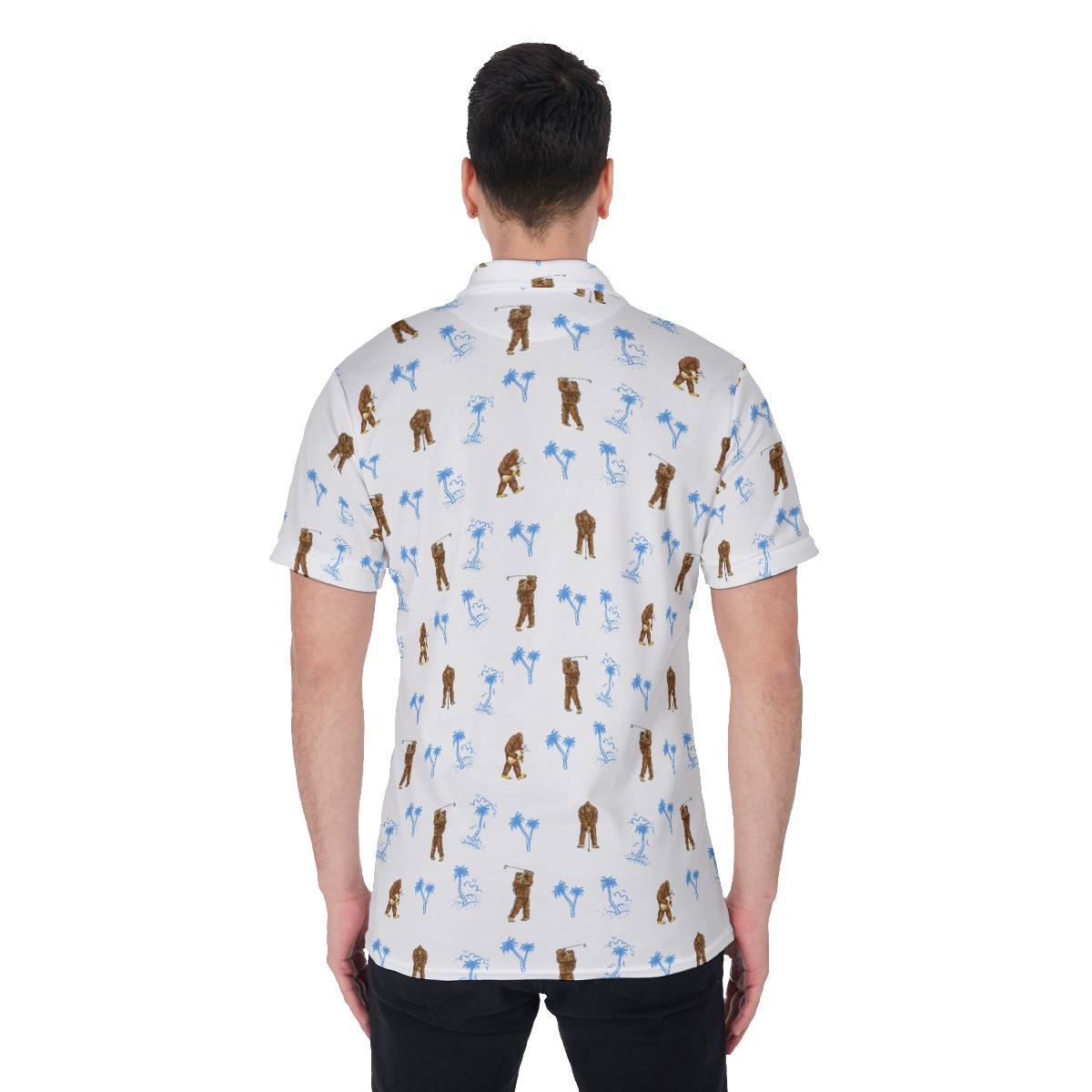 Men's Palm Tree Bigfoot Golf Shirt