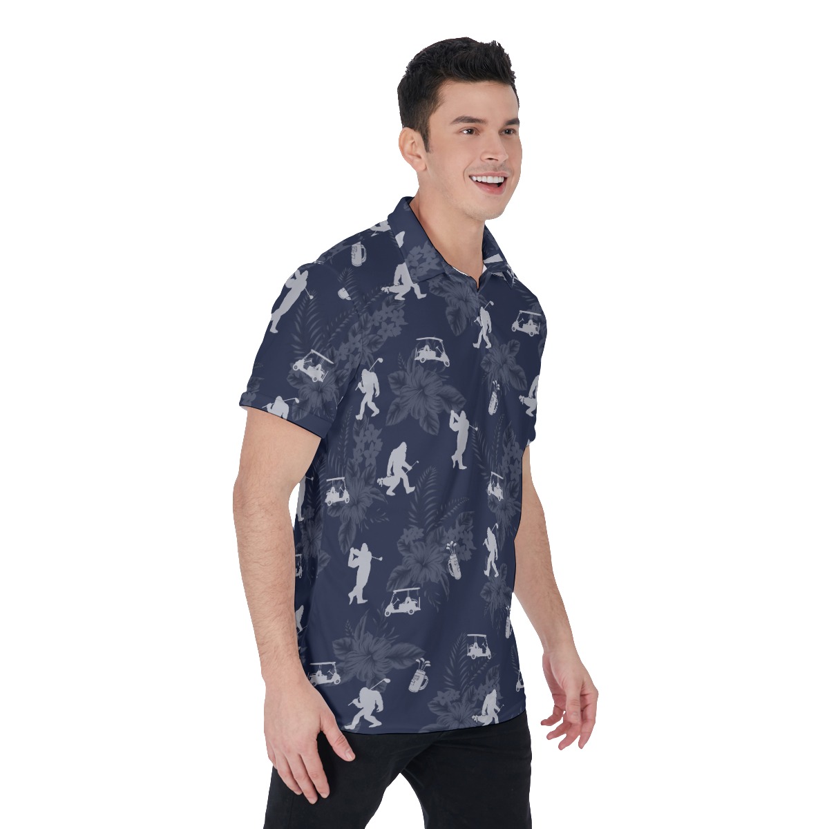 Men's Bigfoot Navy Golf Shirt
