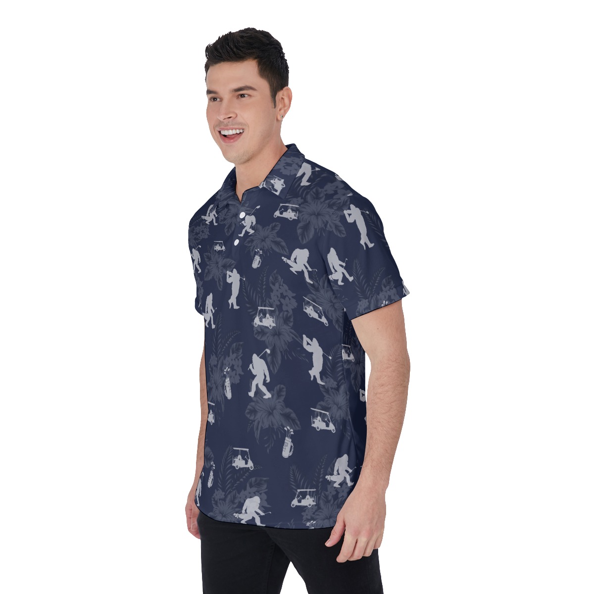 Men's Bigfoot Navy Golf Shirt