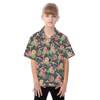 Colorful Tactical Hawaiian Shirt For Kids