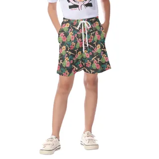 Cool Military Gun Hawaiian Beach Shorts For Kids