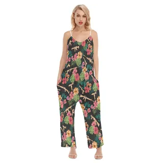 Women's Tropical Gun Hawaiian Jumpsuit