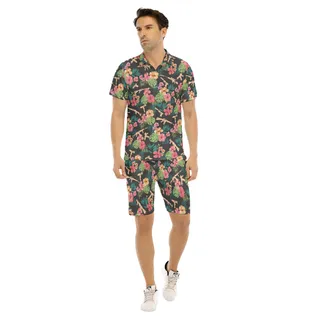 Men's Cool Gun Hawaiian Shirt And Shorts