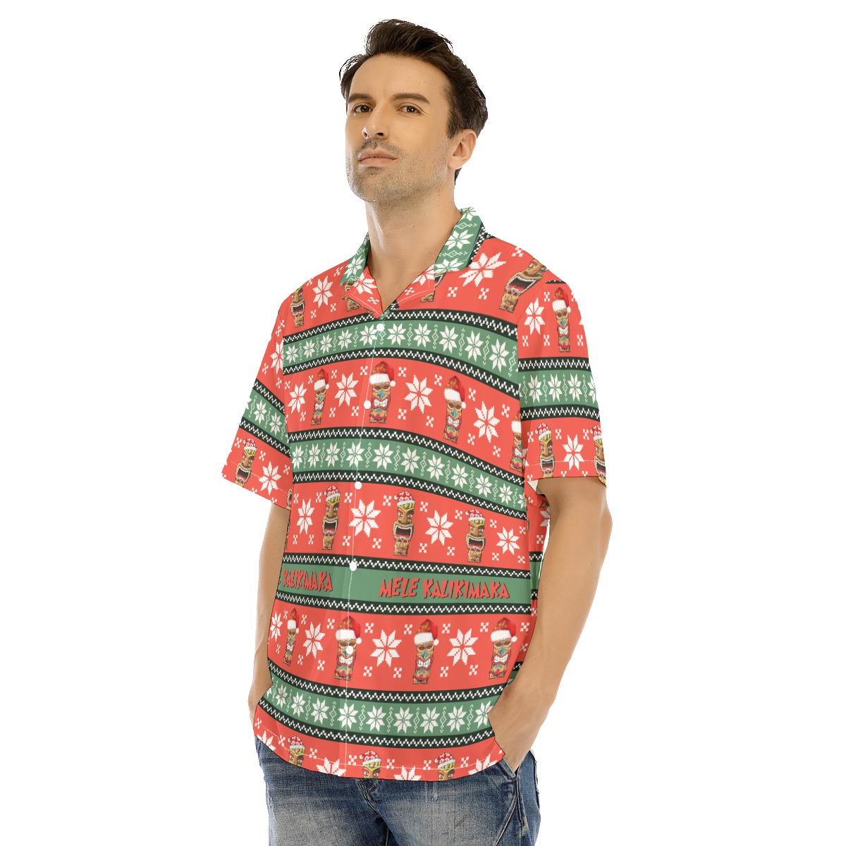 Men's Mele Kalikimaka Tiki Hawaiian Shirt