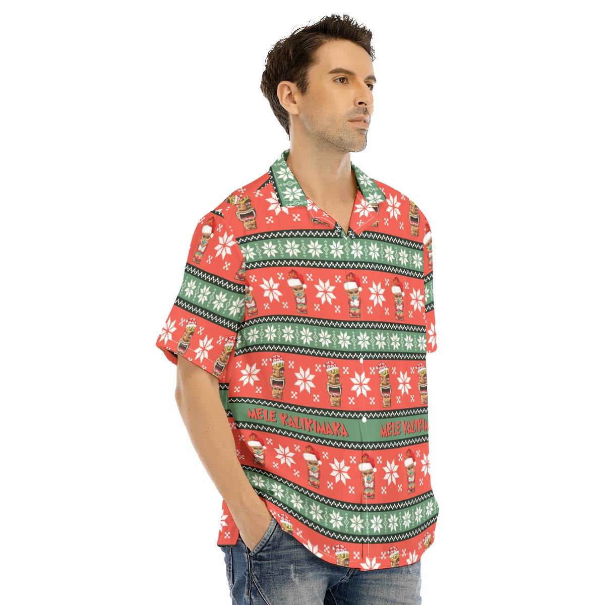 Men's Mele Kalikimaka Tiki Hawaiian Shirt