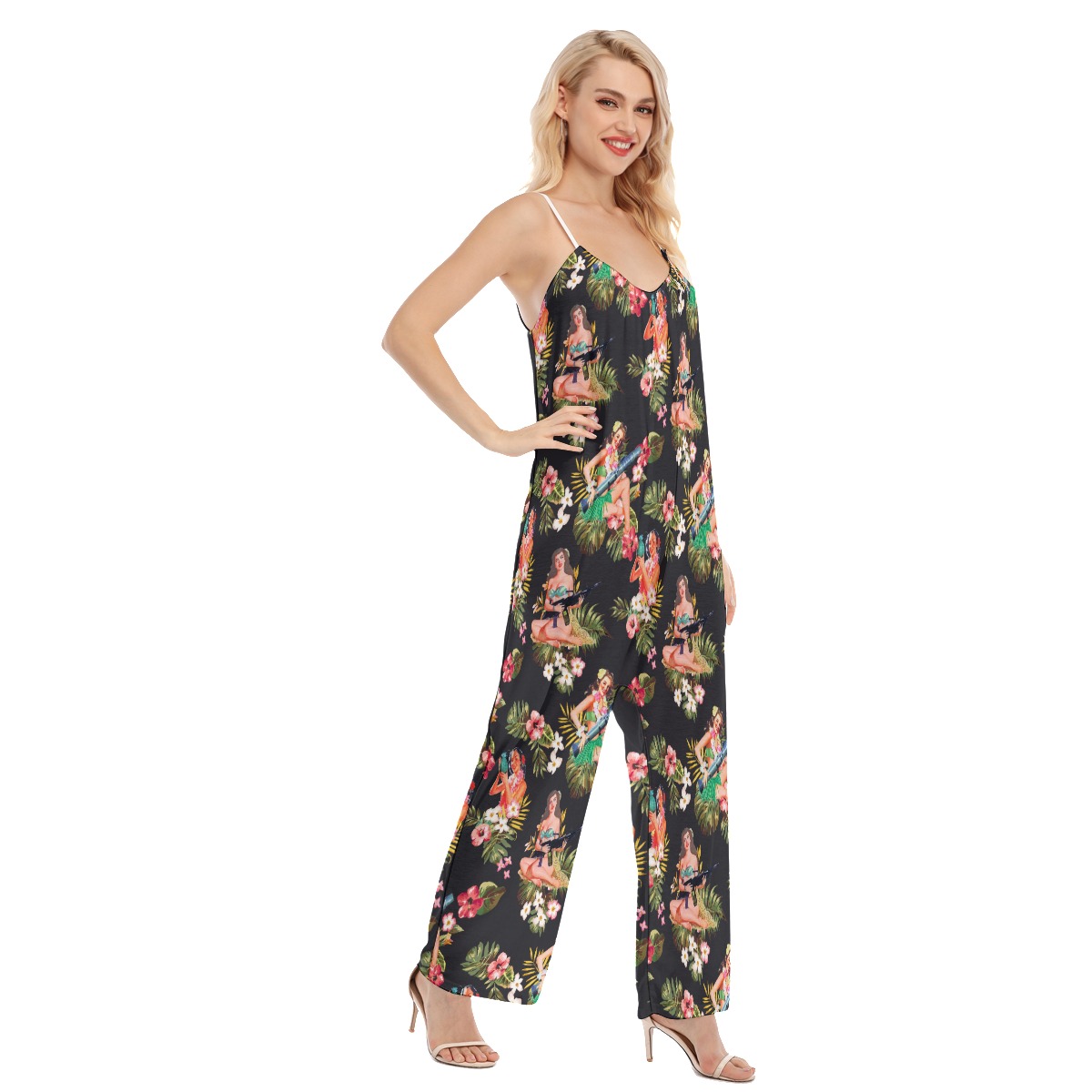 Women's Military Hula Girls Hawaiian Jumpsuit