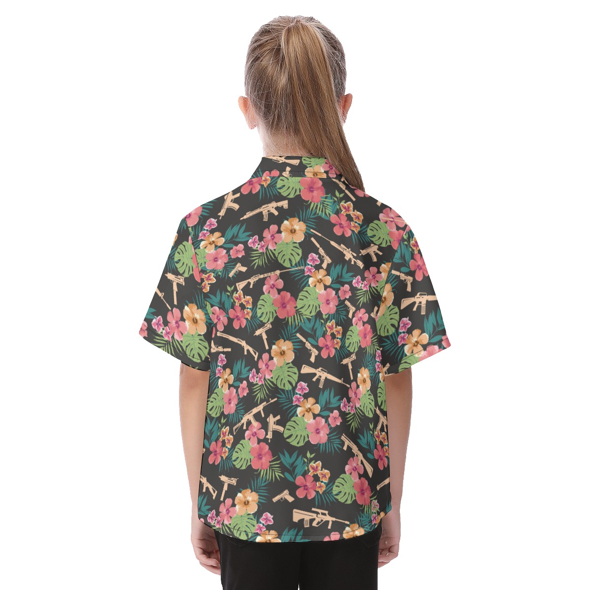 Colorful Tactical Hawaiian Shirt For Kids