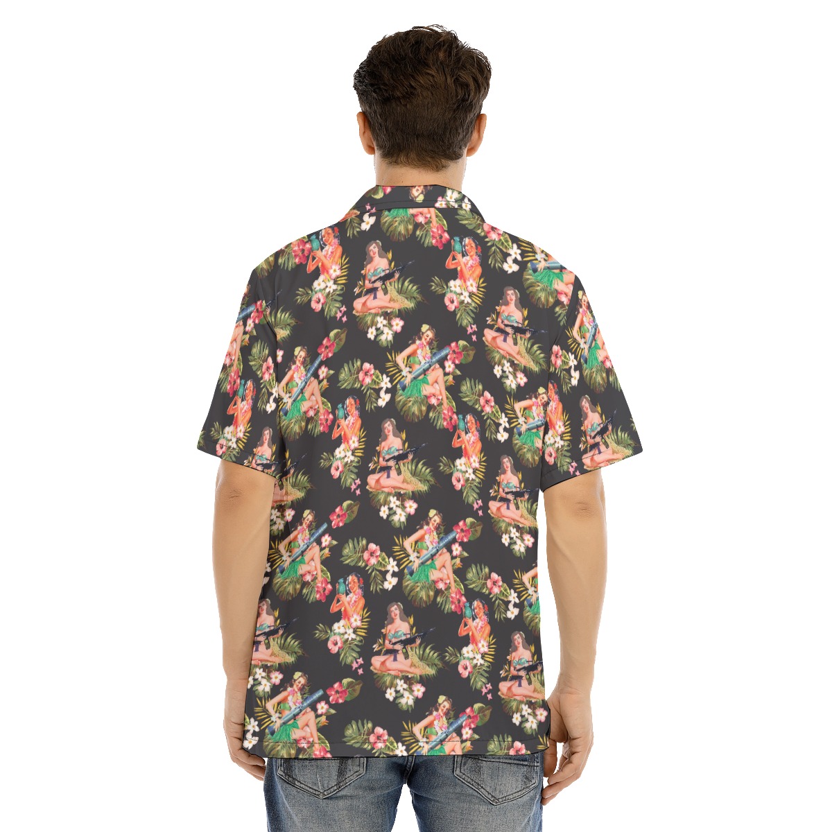 Men's Tactical Hula Girls Hawaiian Shirt
