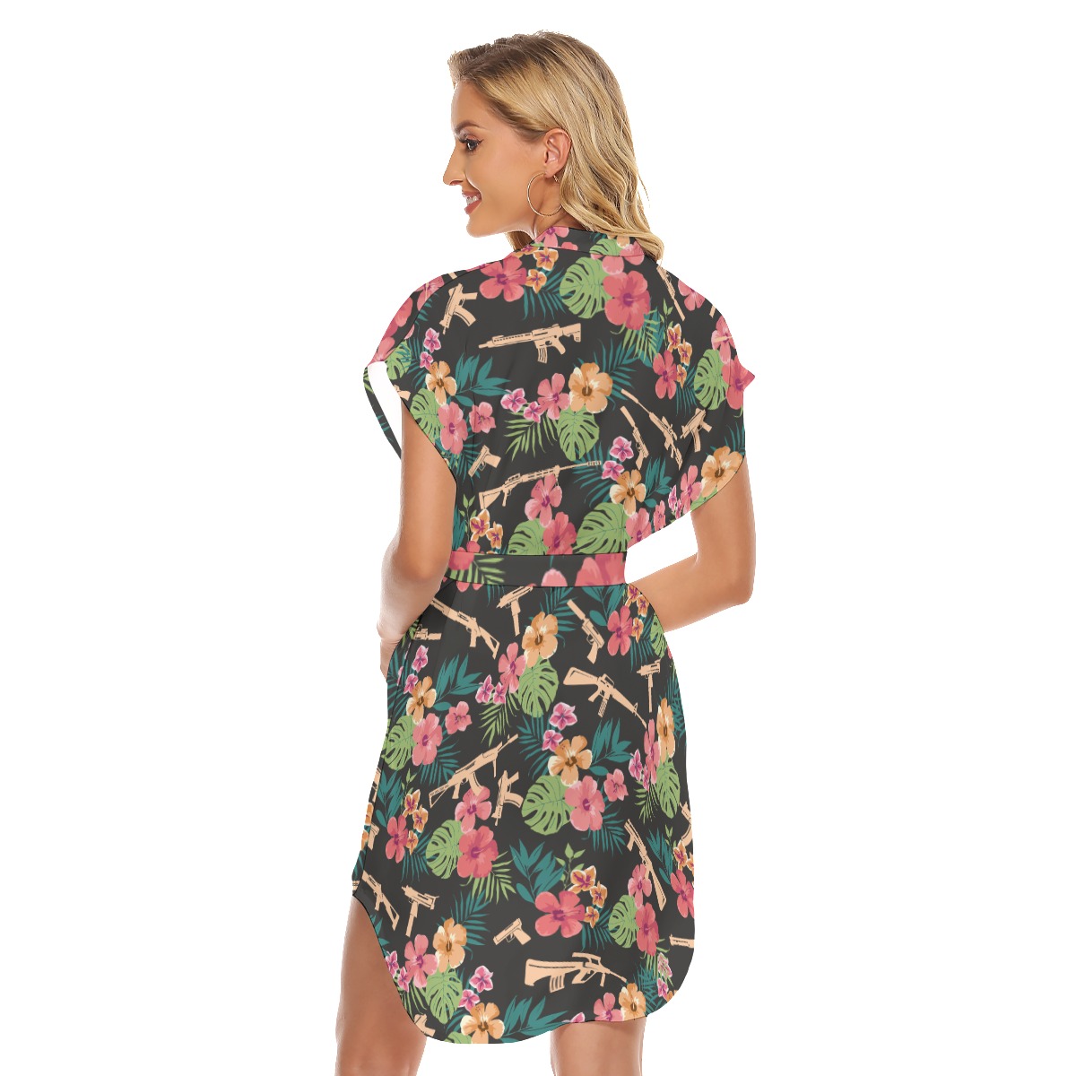 Tactical Gear Hawaiian Dress With Tie
