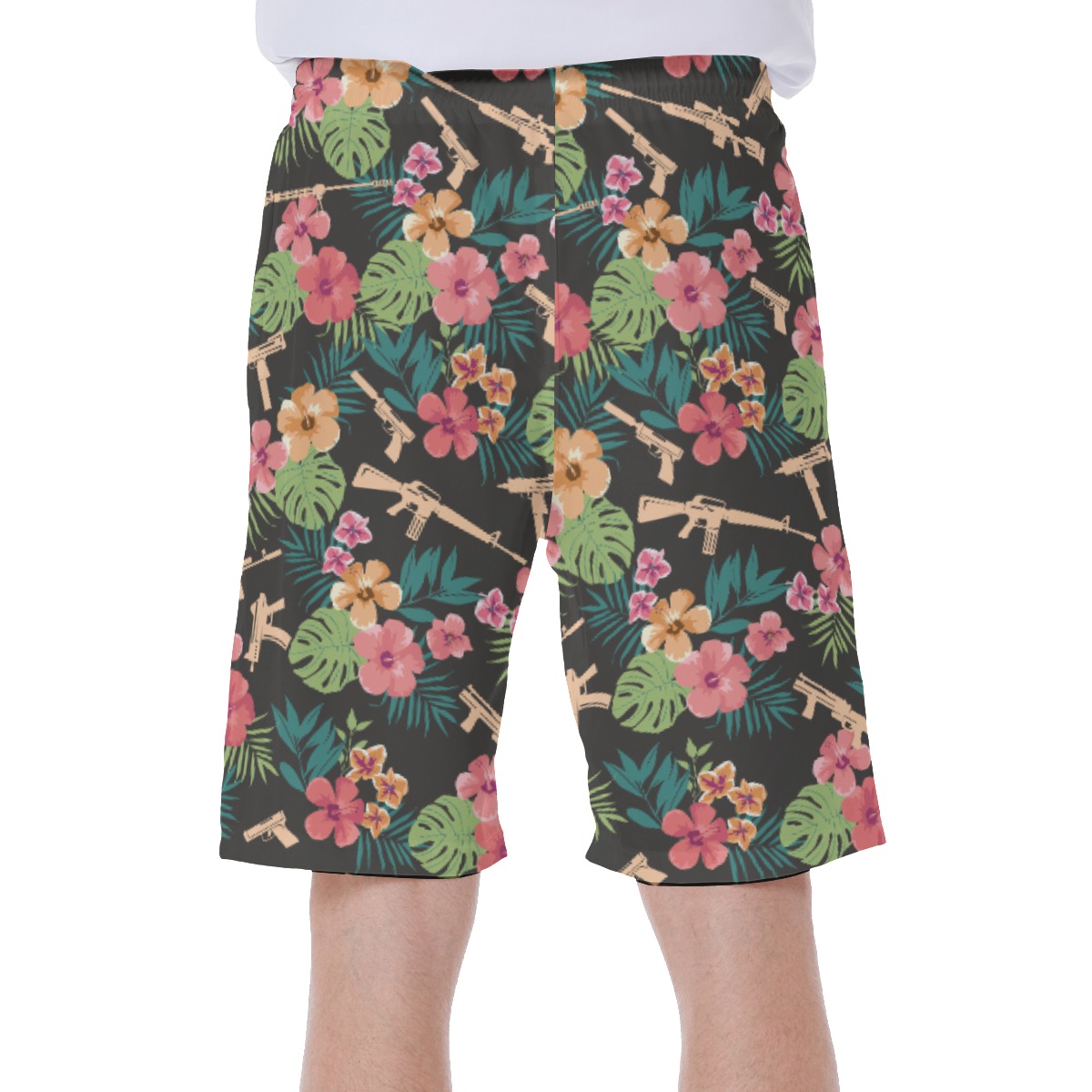 Men's Tactical Tropical Hawaiian Swim Trunks