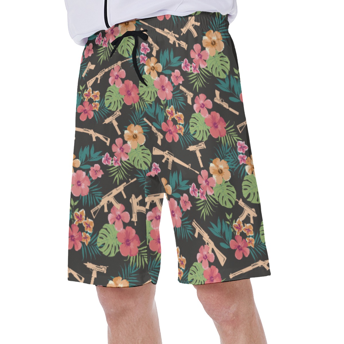Men's Tactical Tropical Hawaiian Swim Trunks